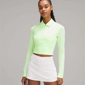 Lululemon Half-Zip Long Sleeve Golf Polo in Size 8 faded zap
